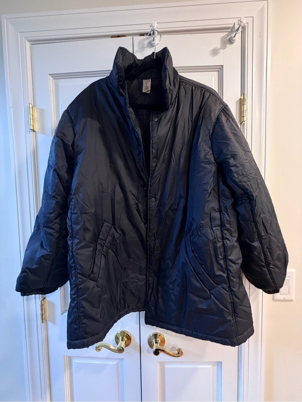 Mono B Womans Black Oversized Puffer Coat